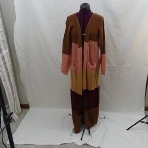 Paris to Lena color block knit duster with pockets size small NWT